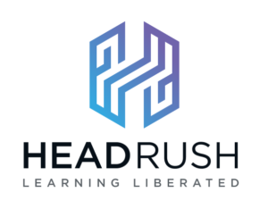 Headrush logo with tagline 